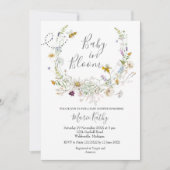 咲くベビー　ラスティックビー　ワイルドフラワー招待状 招待状 (正面)