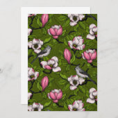 咲くマグノリアとタイトマウスの鳥2 (正面/裏面)