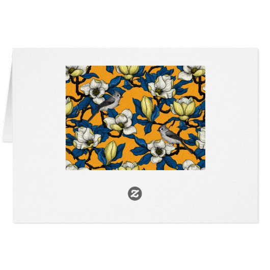 咲くマグノリアとタイトマウスの鳥3 (裏面横)