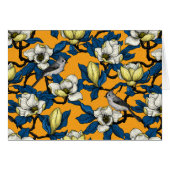 咲くマグノリアとタイトマウスの鳥3 (正面横)