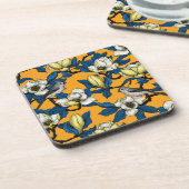 咲くマグノリアとタイトマウスの鳥3 コースター (左側)