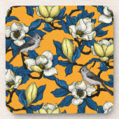 咲くマグノリアとタイトマウスの鳥3 コースター (正面)