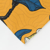 咲くマグノリアとタイトマウスの鳥3 フリースブランケット (角)