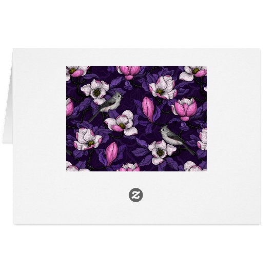 咲くマグノリアとタイトマウスの鳥4 (裏面横)