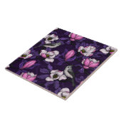 咲くマグノリアとタイトマウスの鳥4 タイル (側面)