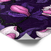 咲くマグノリアとタイトマウスの鳥4 ポスター (角)