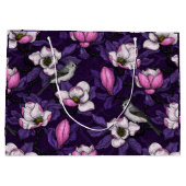 咲くマグノリアとタイトマウスの鳥4 ラージペーパーバッグ (裏面)