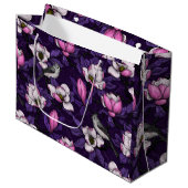 咲くマグノリアとタイトマウスの鳥4 ラージペーパーバッグ (正面アングル)