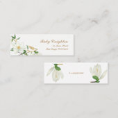 咲くマグノリアの水彩画 スキニー名刺 (正面/裏面)