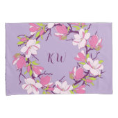 咲くマグノリアパーソナライズされた一対の枕カバー 枕カバー (正面右)