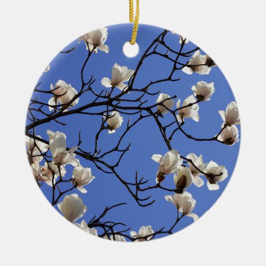 咲くマグノリア セラミックオーナメント (正面)