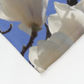 咲くマグノリア フリースブランケット (角)