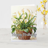 咲くユリ花 カード (黄色い花)