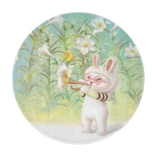 咲くユリ カッティングボード (正面)