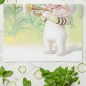 咲くユリ キッチンタオル (折り畳み)