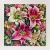 咲くユリ ジグソーパズル (横)