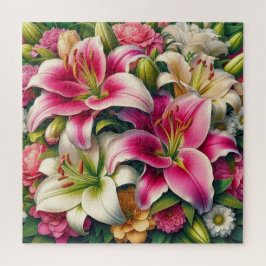 咲くユリ ジグソーパズル