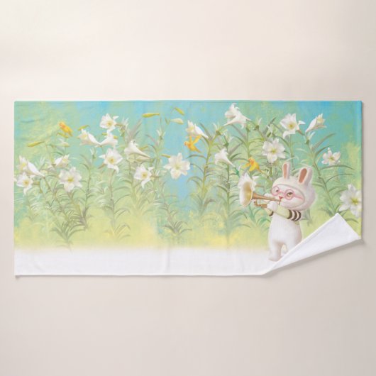 咲くユリ バスタオル (バスタオル)