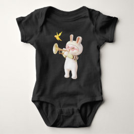 咲くユリ ベビーボディスーツ