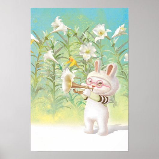 咲くユリ ポスター (正面)