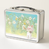 咲くユリ メタルランチボックス (正面)