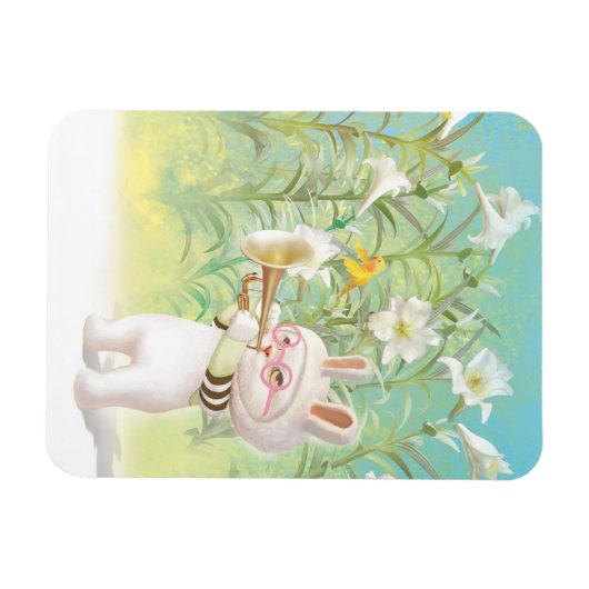 咲くリリー マグネット (横)