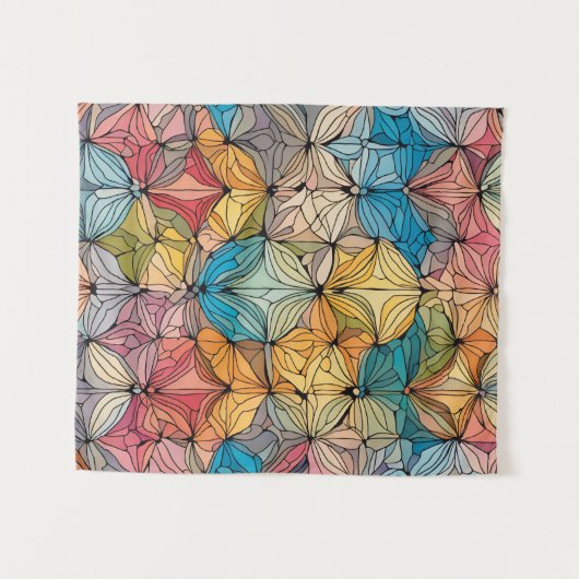 咲く万華鏡 タペストリー (正面(横))