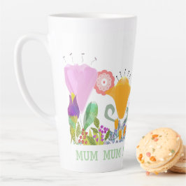 咲く優雅さ カフェラテマグ