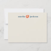 咲く喜び明はっきりしたるいフローラパーソナライズされた ノートカード (正面)