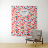 咲く喜び明るいはっきりしたフローラ結婚の背景 タペストリー (インサイチュ)