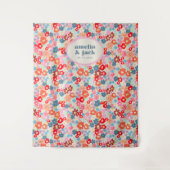 咲く喜び明るいはっきりしたフローラ結婚の背景 タペストリー (正面)