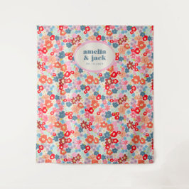 咲く喜び明るいはっきりしたフローラ結婚の背景 タペストリー