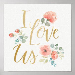 咲く喜び白 I Love Us ポスター