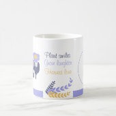 咲く喜び:モノグラムパーソナライズされたフローラ コーヒーマグカップ (中央)