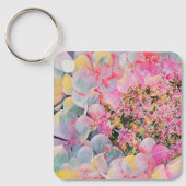 咲く夏のあじさい花 キーホルダー (正面)