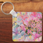 咲く夏のあじさい花 キーホルダー (正面)