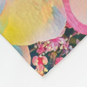 咲く夏のあじさい花 フリースブランケット (角)