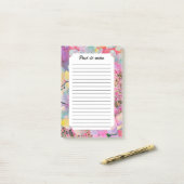 咲く夏のあじさい花 ポストイット (デスク上)