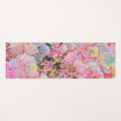 咲く夏のあじさい花 ヨガマット (正面(横))