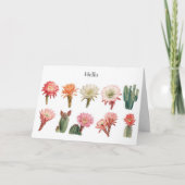 咲く多肉植物 カード (正面)