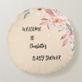 咲く夢：フローラカスタムの丸い枕 ラウンドクッション