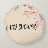 咲く夢：フローラカスタムの丸い枕 ラウンドクッション (裏面)