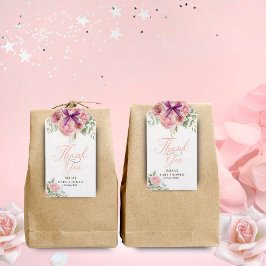 咲く女の子のベイビーシャワーギフトタグ ギフトタグ