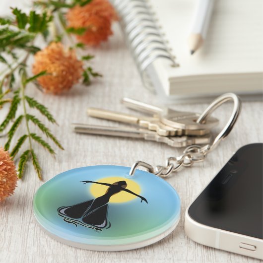 咲く女性 キーホルダー (正面右)