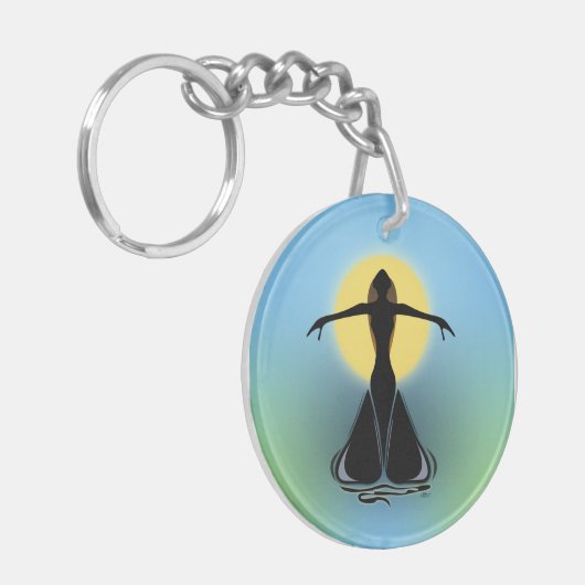 咲く女性 キーホルダー (正面左)