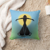 咲く女性 クッション (ブランケット)