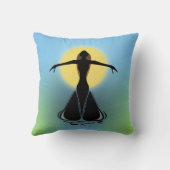 咲く女性 クッション (裏面)