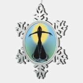 咲く女性 スノーフレークピューターオーナメント (右)