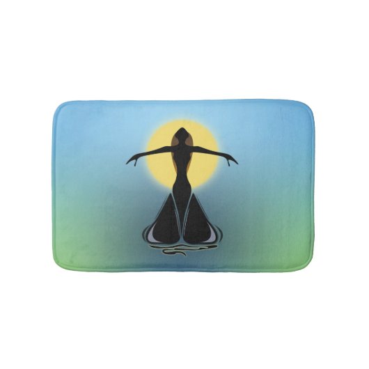 咲く女性 バスマット (正面)