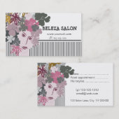 咲く女神ユニークなビジネスファッション 予約カード (正面/裏面)